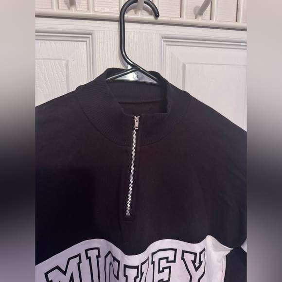 Mickey Mouse Women’s Sweater Colorblock Quarter-Zip (Fits Small–Medium) - Picture 4 of 7